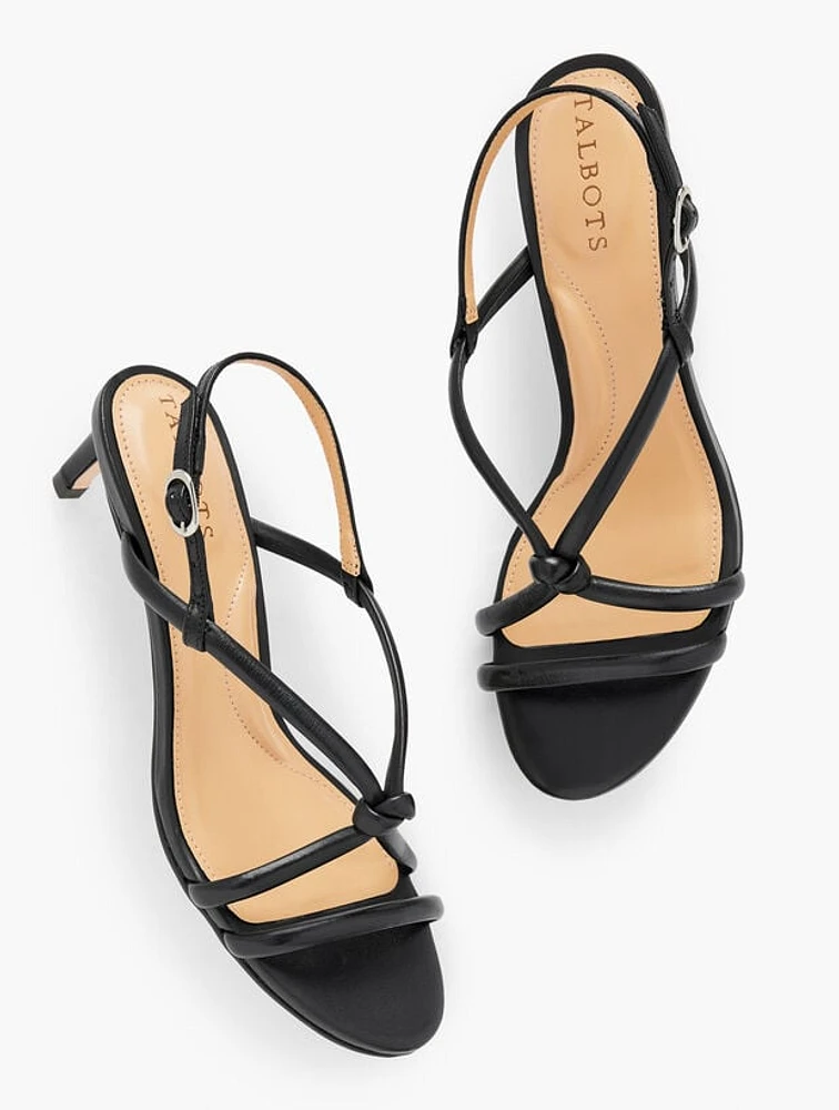 Elena Knot Soft Nappa Sandals