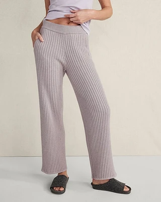 Cotton Cashmere Rib-Knit Pants