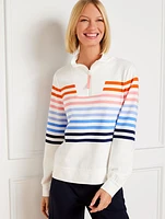 Half-Zip Pullover - Breeze Stripe