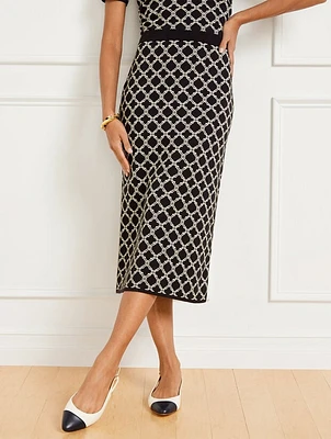 Sweater Skirt - Lattice Jacquard