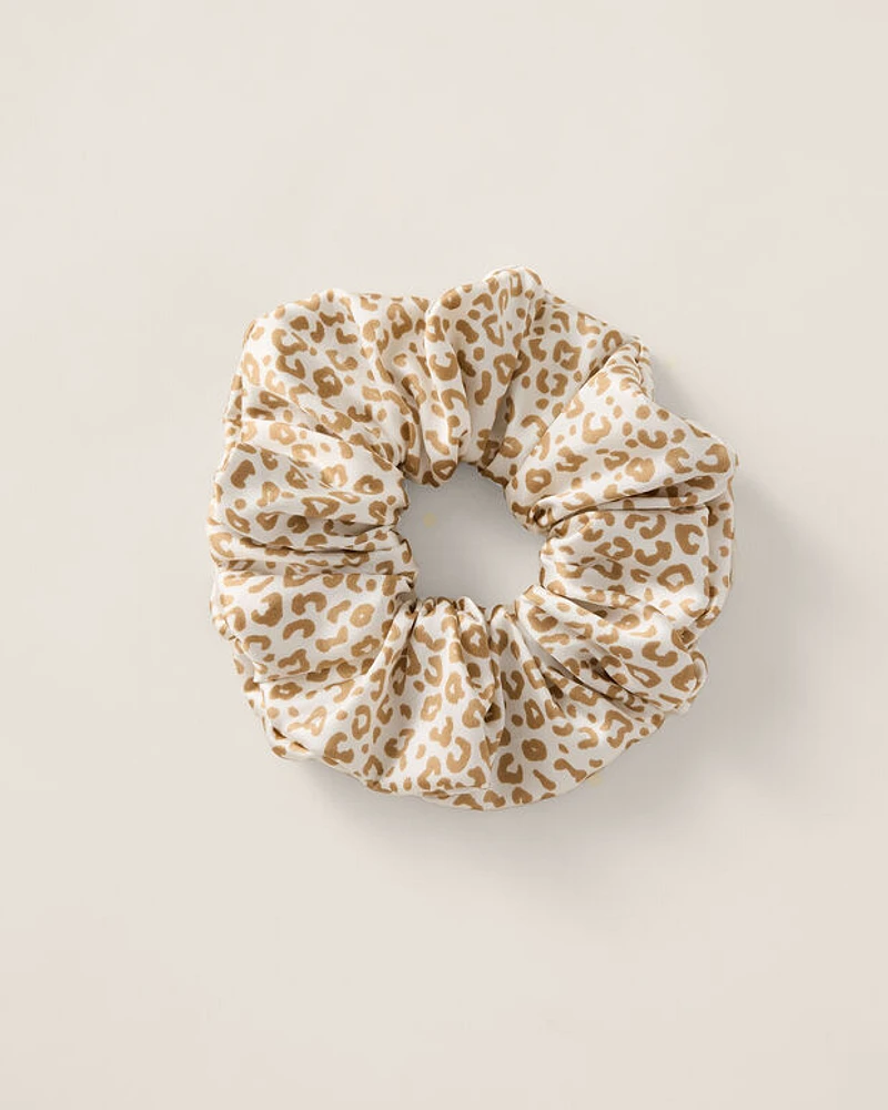 Washable Silk Animal Print Scrunchie