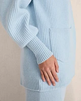 Cashmere Shaker Stitch Flyaway Cardigan