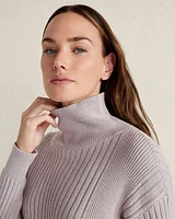 Cotton Cashmere Rib-Knit Tunic