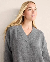 Cashmere V-Neck Sweater Dress