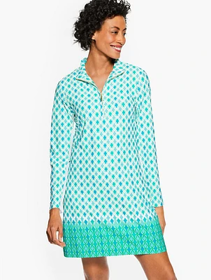 Cabana Life® Palapa Sport Shirtdress - Diamond Geo