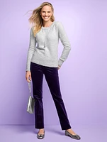 Metallic Back Bow Sweater