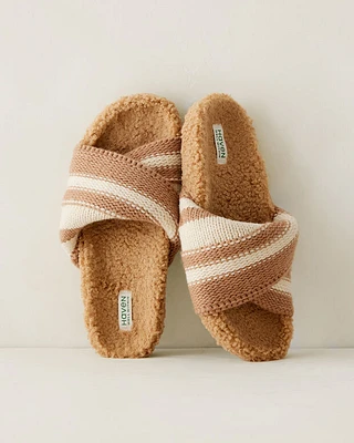 Twisted Sweaterknit Slides