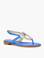 Keri Ring Soft Nappa Flat Sandals