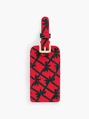 Plaid Bow Luggage Tag