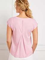 Supersoft Jersey Pleated Back Tee