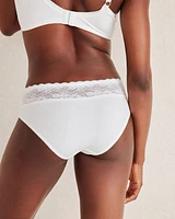 Cotton Bikini with Lace Waist