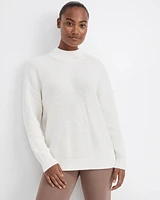 Organic Cotton Mock Neck Sweater