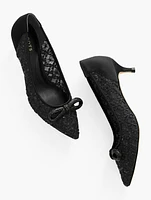 Sylvie Bow Kitten Heel Pumps