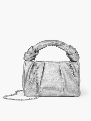 Lamé Knotted Clutch