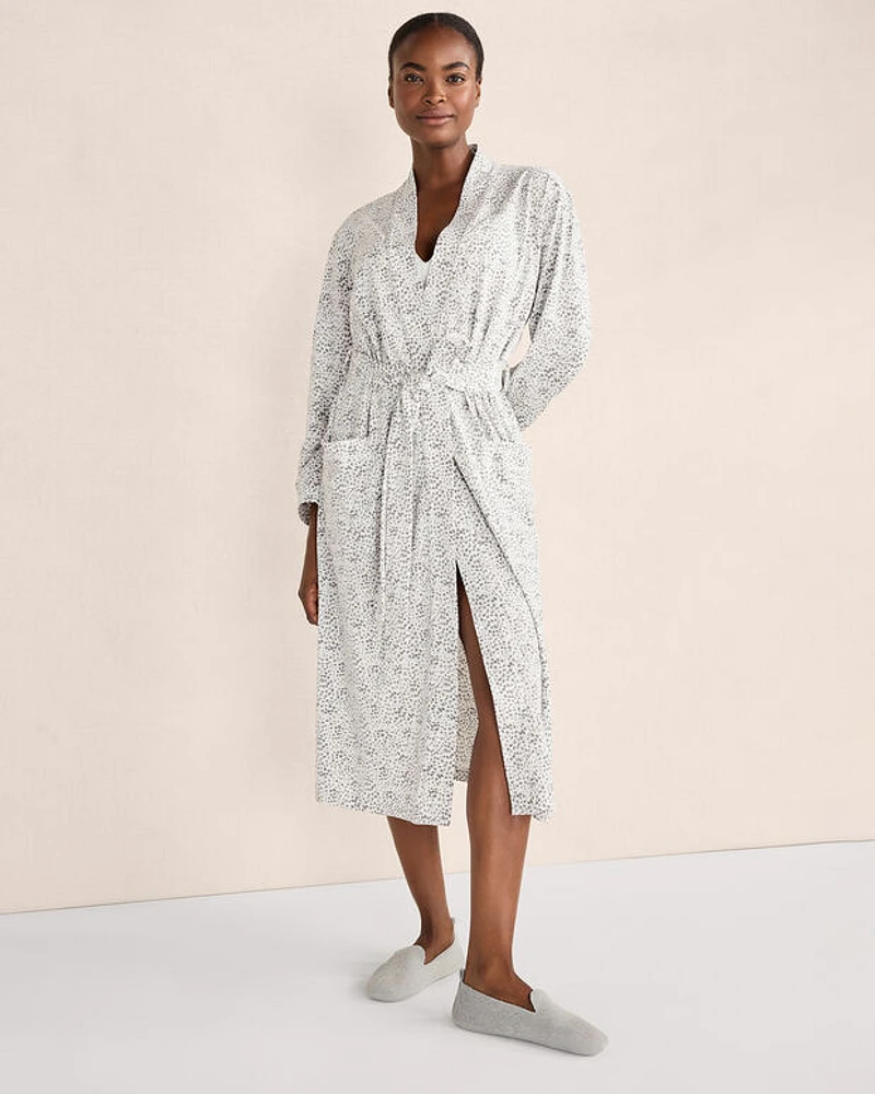 Organic Cotton Jersey Animal Dot Robe