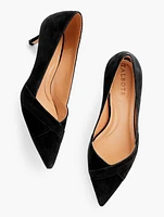 Erica Suede Kitten Heel Pumps