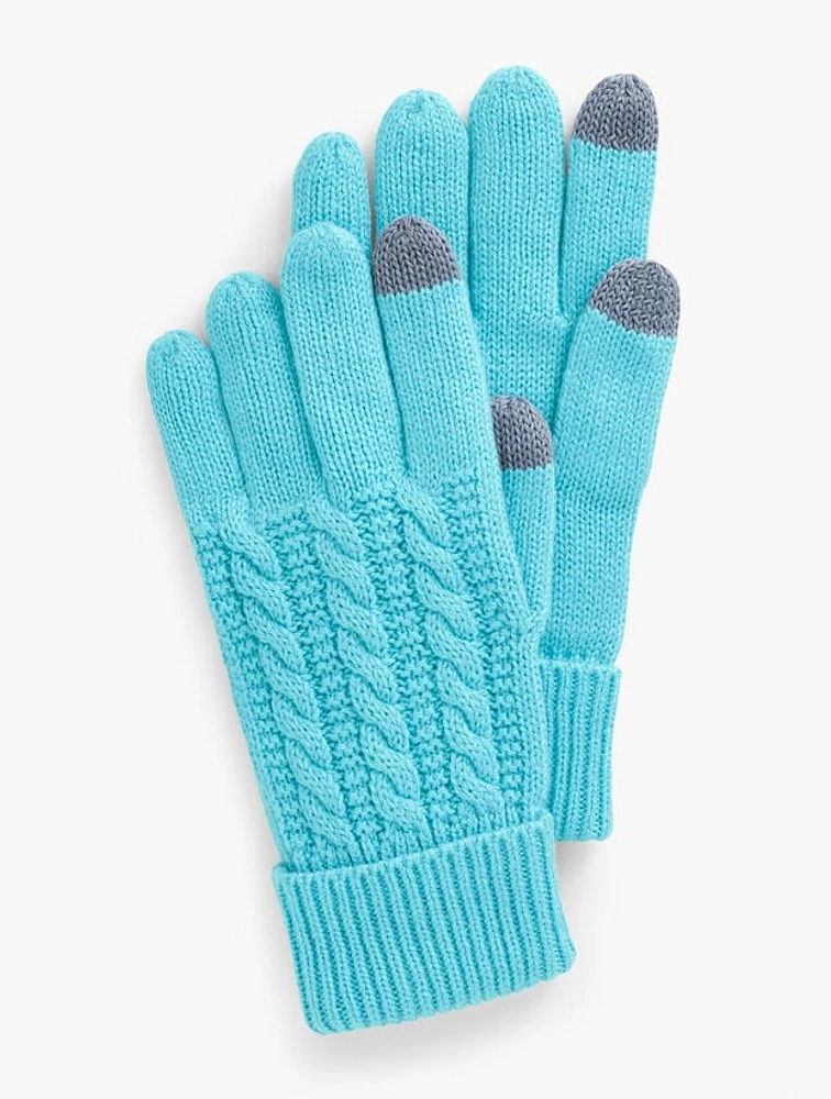 Soft Cable Knit Gloves