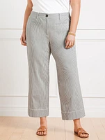 Wide Crop Pants - Strolling Stripe