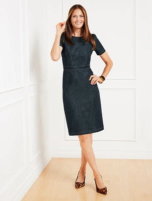 Refined Denim A-Line Dress