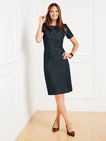 Refined Denim A-Line Dress