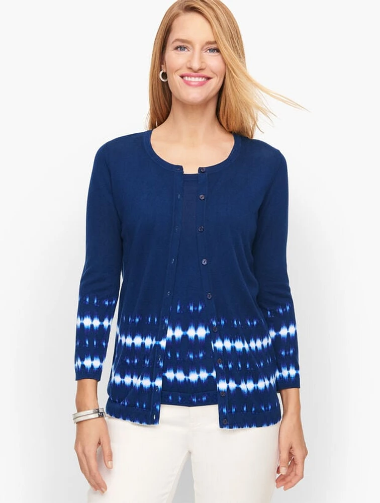 Charming Cardigan - Ikat Burst