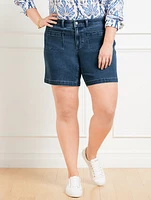 Patch Pocket Denim Shorts - Winslow Wash