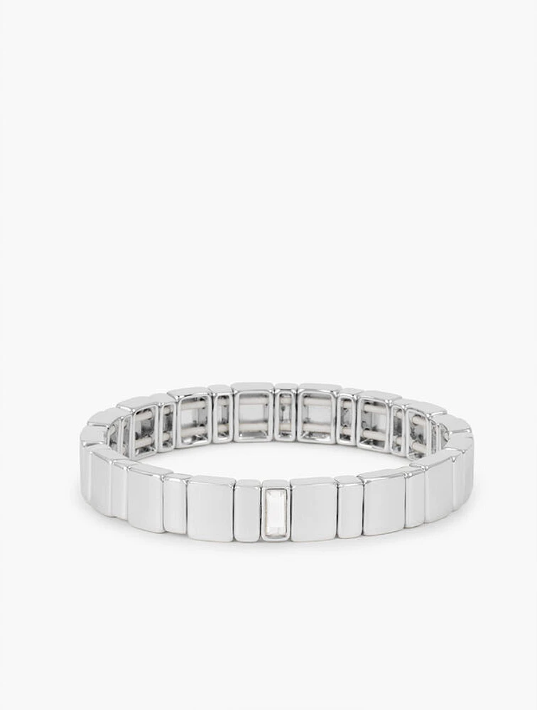 Metal Tiles Stretch Bracelet