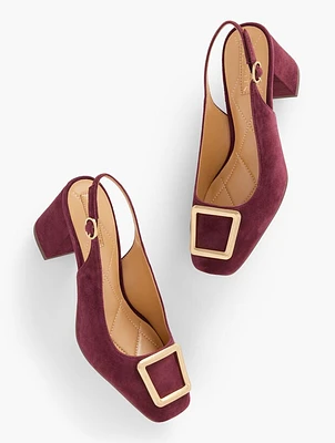 Valerie Slingback Block Heel Pumps