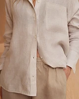 Linen Striped Boxy Shirt