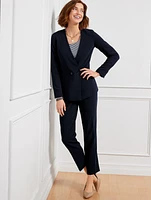 Easy Travel Collarless Blazer