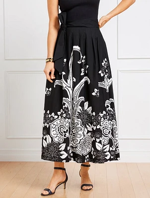 The Piper Pleated Patio Skirt - Bold Paisley