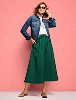 Modern Poplin Drawstring Skirt