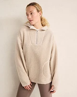 Curly Sherpa Quarter-Zip Hoodie