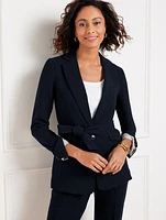 Easy Travel Tie Waist Blazer