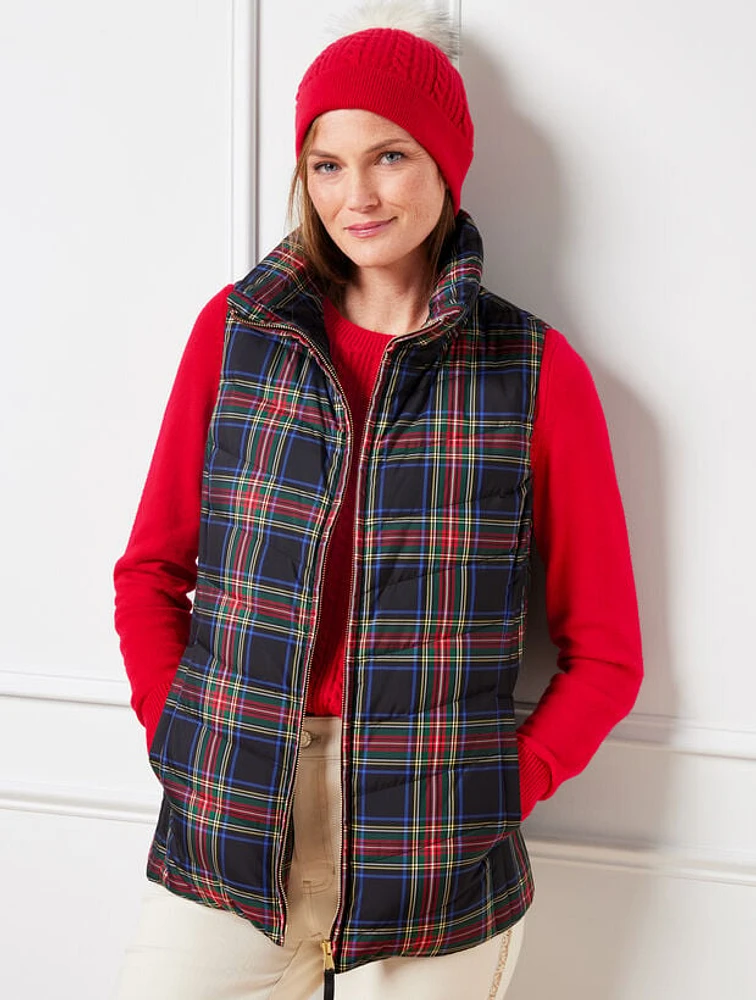 Puffer Vest - Plaid