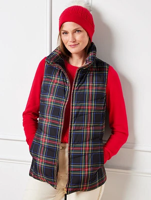 Puffer Vest - Plaid