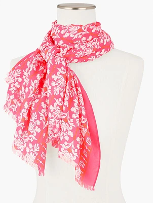 Damask Bouquet Oblong Scarf