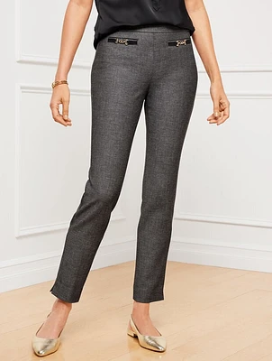 Talbots Chatham Slim Ankle Pants - Curvy Fit Sharkskin