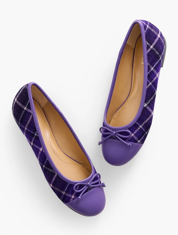 Blair Bow Ballet Flats - Vesper Plaid