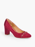 Ellery Chain Block Heel Pumps