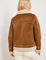 Faux Shearling Short Teddy Coat