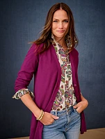 Cotton Button Front Shirt - Delicate Paisley