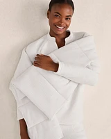 Quilted Ottoman Rib Oversized Wrap