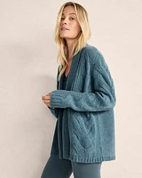 Cashmere Chunky Cable Knit Cardigan