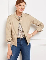 Casual Twill Crop Jacket