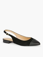 Edison Suede Nappa Slingback Flats