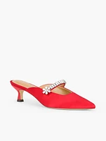 Sylvie Mary Jane Satin Mules