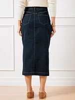 Denim Midi Skirt - Park Wash