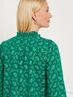 Smocked Top - Graphic Floral