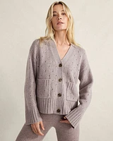 Cashmere Pointelle Cardigan